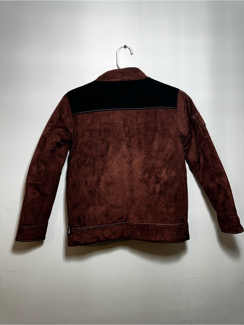 Disney Store Star Wars Jacket Kids Size 9/10 Brown Faux Suede Coat - Picture 9 of 10